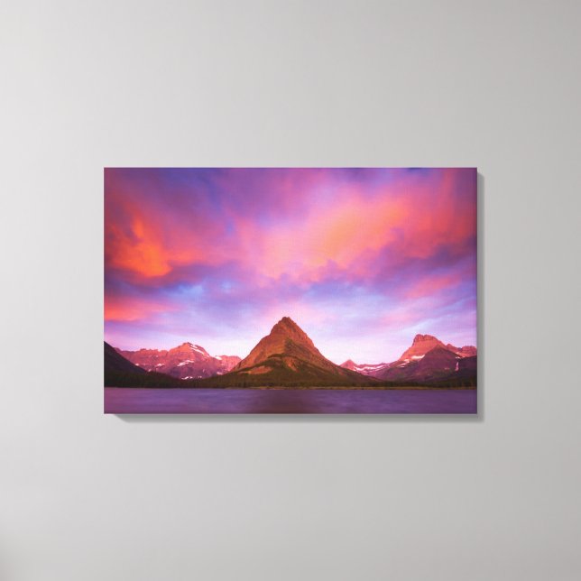 Lienzo Amanecer en el glaciar (Anverso)