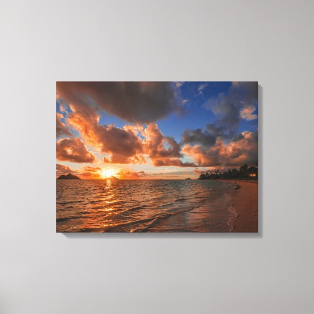 Lienzo Amanecer En La Isla De Mokulua (Anverso)