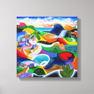 Lienzo Amanecer en Puerto Rico