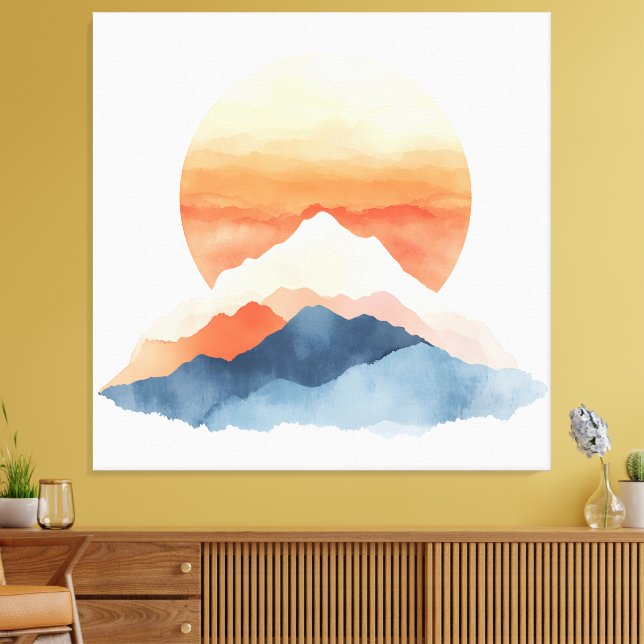 Lienzo Amanecer máximo de la montaña resumen de oro (Insitu (Sala de estar))