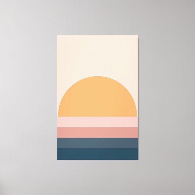 Lienzo Amanecer Retro Mínimo - Neutral (Anverso)