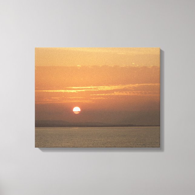 Lienzo Amanecer sobre Aruba I Mar Caribe (Anverso)