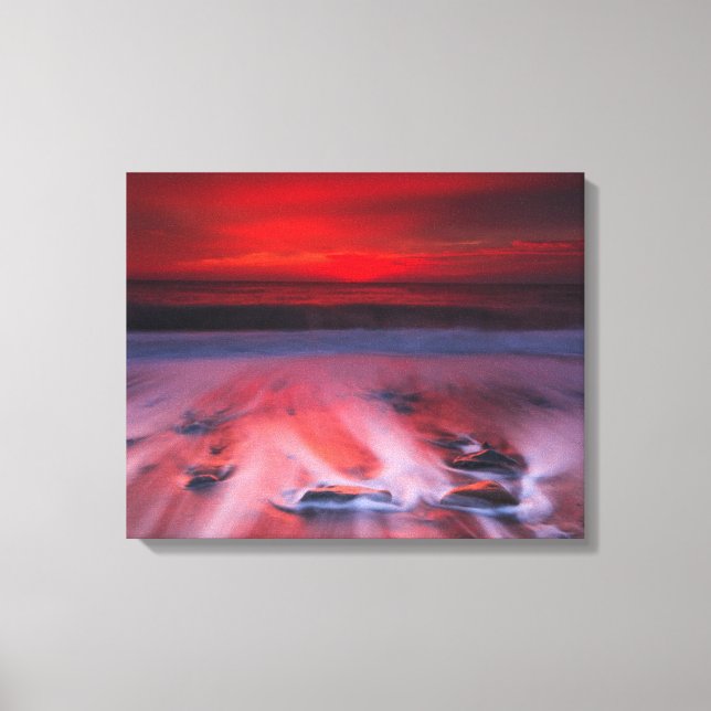 Lienzo Amanecer Sobre El Mar De La Tormenta (Anverso)