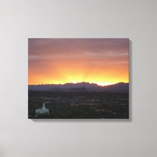 Lienzo Amanecer sobre el paisaje de St. George Utah
