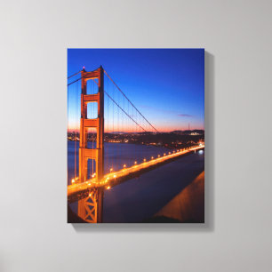 Lienzo Amanecer sobre el puente de San Francisco y del