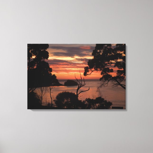 Lienzo Amanecer sobre Freycinet Np (Anverso)