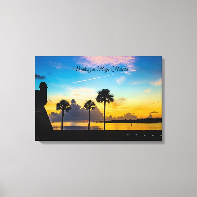 Lienzo Amanecer sobre la bahía de Matanzas, (Anverso)