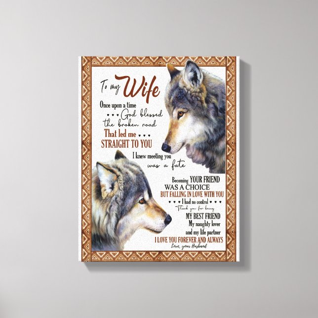 Lienzo Amante de la esposa | A mi esposa te amo por siemp (Anverso)