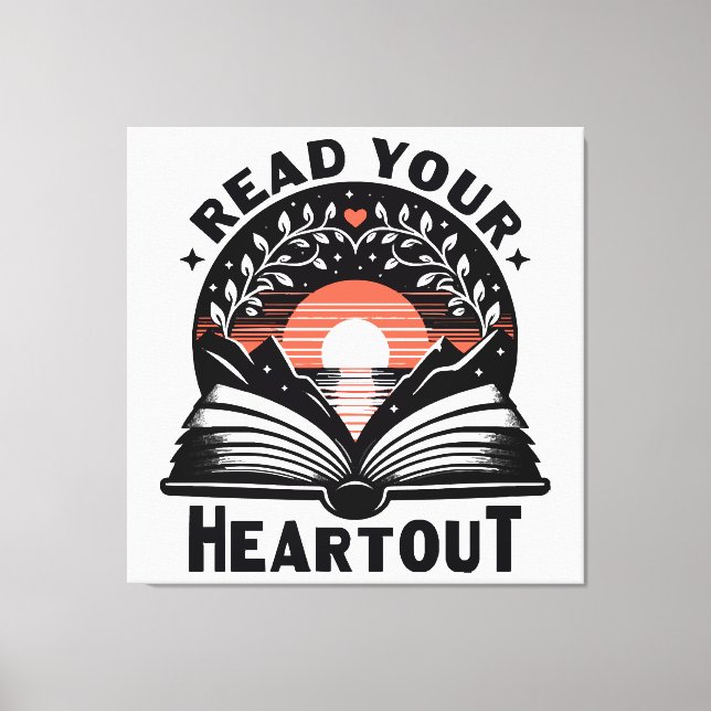 Lienzo Amante de la lectura Lee tu corazón Libro Nerd (Anverso)