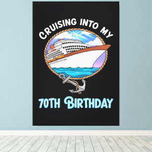 Lienzo Amante de los Cruceros Navegando hacia mis 70 años