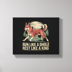 Lienzo Amante del Dhole Vida Silvestre Cánido Perro Salva