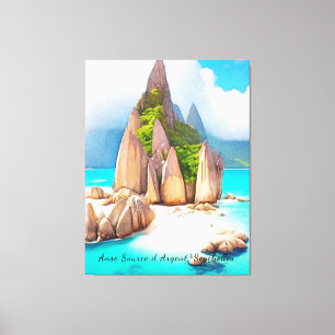 Lienzo Amante del océano de las Seychelles Beach