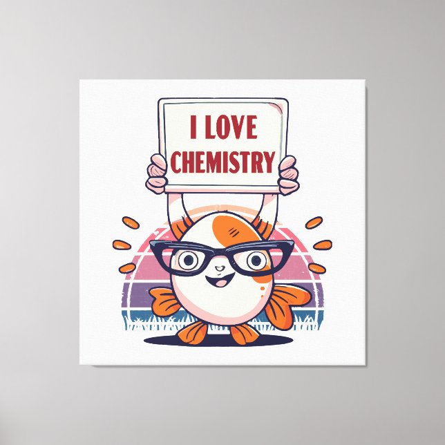 Lienzo Amantes de Guppies y Química (Anverso)