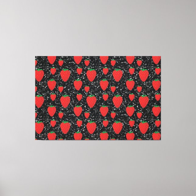 Lienzo Amantes de la Fruta Fresa Roja Elegantes (Anverso)