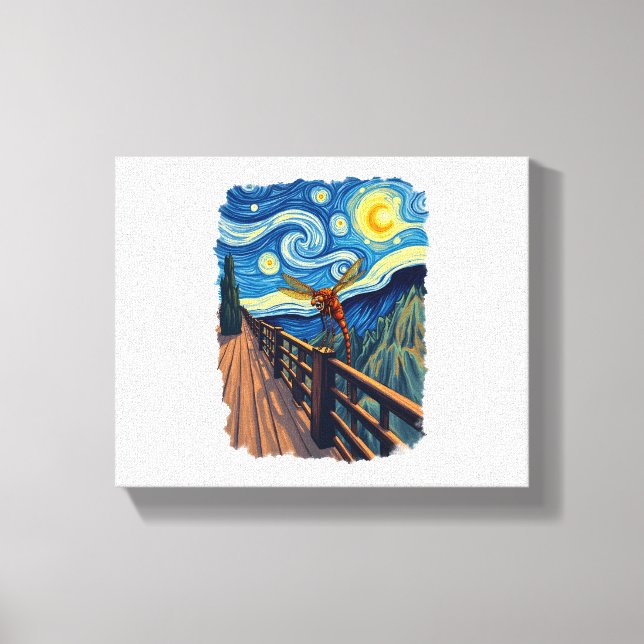 Lienzo Amantes de la libélula artística (Anverso)