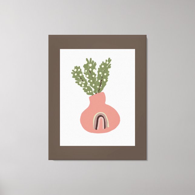 Lienzo Amantes de la planta natural de Terracota Boho Rai (Anverso)