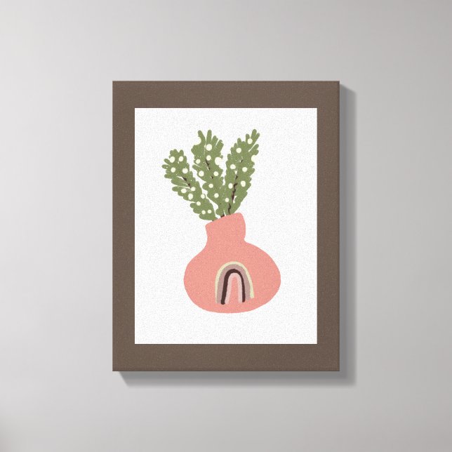 Lienzo Amantes de la planta natural de Terracota Boho Rai (Anverso)