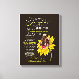Lienzo Amantes de las hijas   Para mi hija amor mamá
