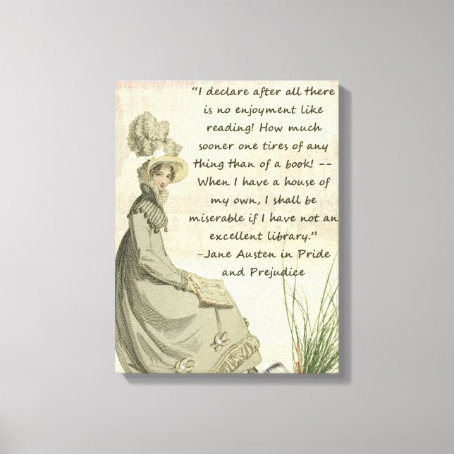 Lienzo Amantes del libro de Austen (Anverso)