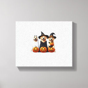 Lienzo Amantes del perro fantasma de Halloween