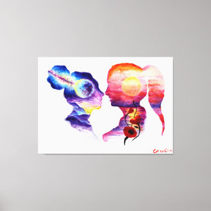 Lienzo Amantes soñando