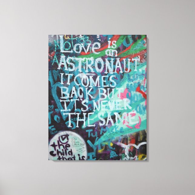 Lienzo Amar la pared de Praga Graffiti Street art, urbano (Anverso)