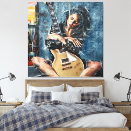 Lienzo Amar mi guitarra