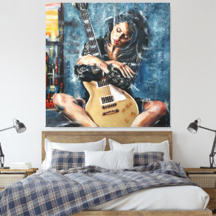 Lienzo Amar mi guitarra