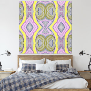Lienzo Amarillo Abstracto