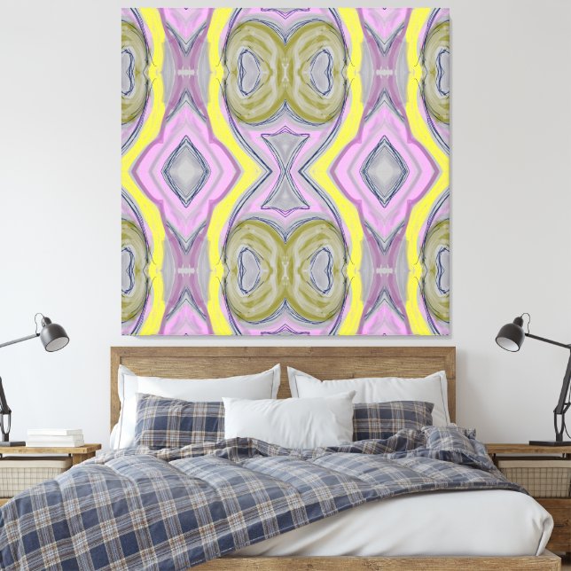Lienzo Amarillo Abstracto (Insitu(Dormitorio))
