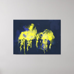 Lienzo " amarillo dramático 48x35 en la pintura abstract