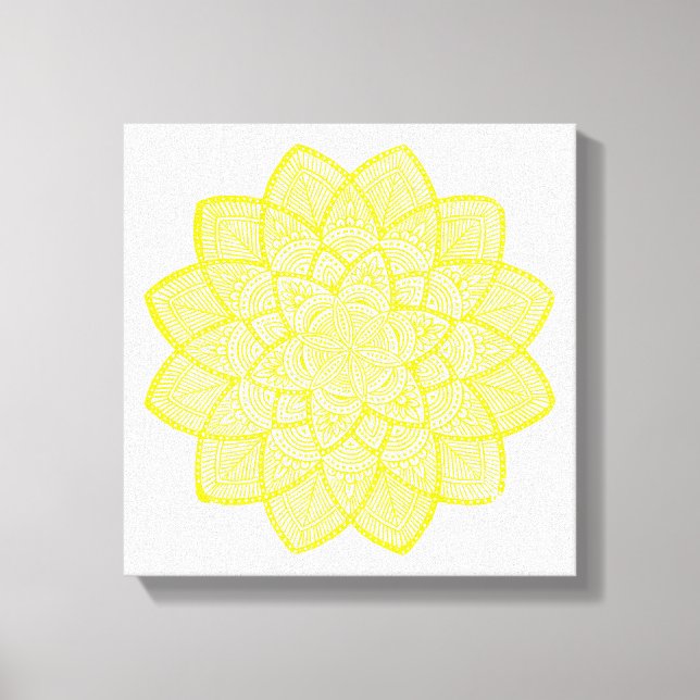 LIENZO AMARILLO MANDALA (Anverso)