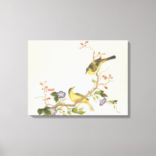 Lienzo Amarillo Wagtail con la cabeza azul