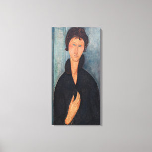 Lienzo Amedeo Modigliani - Mujer con ojos azules
