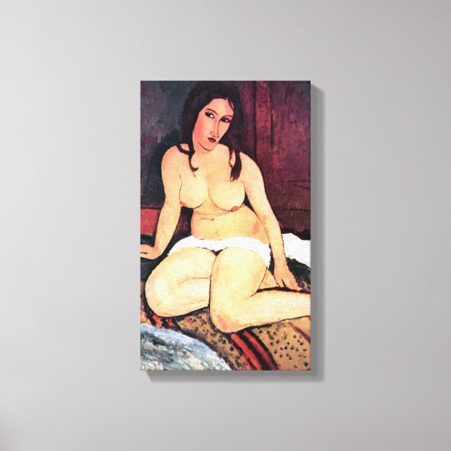 Lienzo Amedeo Modigliani - Mujer Sentada (Anverso)