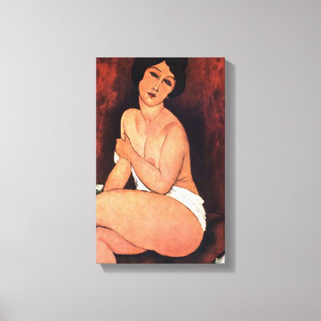 Lienzo Amedeo Modigliani Mujer Sentada Grande (Anverso)