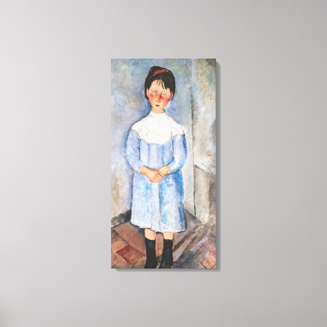 Lienzo Amedeo Modigliani - Niña en azul (Anverso)