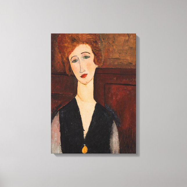Lienzo Amedeo Modigliani - Retrato de una mujer (Anverso)