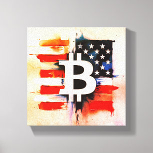 Lienzo América Bitcoin (Pintura No. 6)
