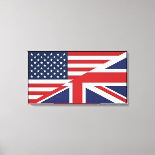 Lienzo Americano - bandera combinada Británicos