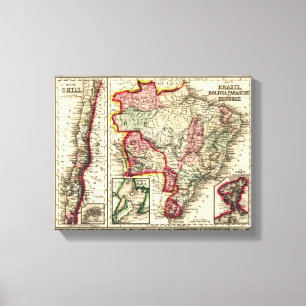 Lienzo AmericaPanoramic del sur MapSouth América 2