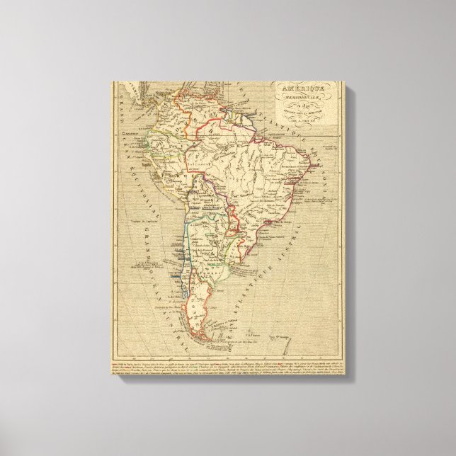 Lienzo Amerique Meridionale en 1840 (Anverso)