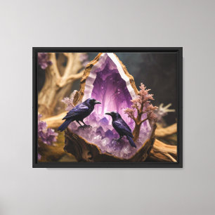 Lienzo Amethyst Crystal - Crows Ravens