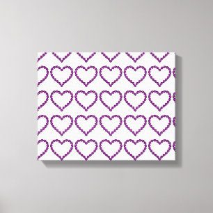 Lienzo Amethyst Gemstone Heart Purple