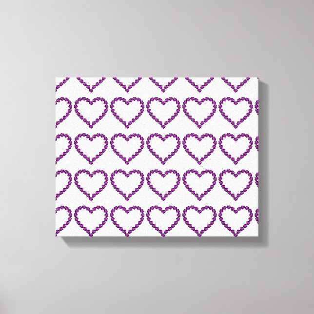 Lienzo Amethyst Gemstone Heart Purple (Anverso)