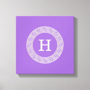 Lienzo Amethyst What Greek Key Rnd Frame First Monograma