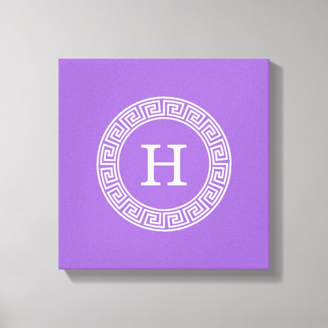 Lienzo Amethyst What Greek Key Rnd Frame First Monograma (Anverso)