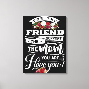 Lienzo Amigo y apoya el regalo de cumpleaños de mamá, ide