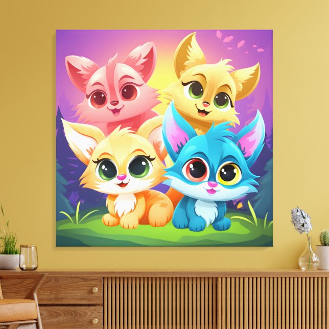 Lienzo amigos mascotas (Insitu (Sala de estar))