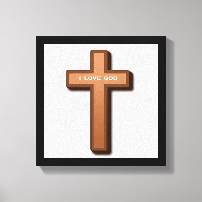 LIENZO "AMO A DIOS" CRUZ (Anverso)